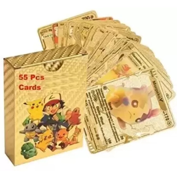 165 Pokemon Gold Foil Cards PACK CARDS TCG GX Vmax GX Card Charizard Rare New - Picture 5 of 16